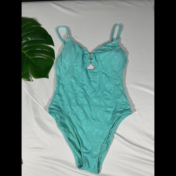 Trina Turk [ 6‎ ] Cascais Wave Maillot One Piece Swimsuit in Aqua Blue - Picture 3 of 12